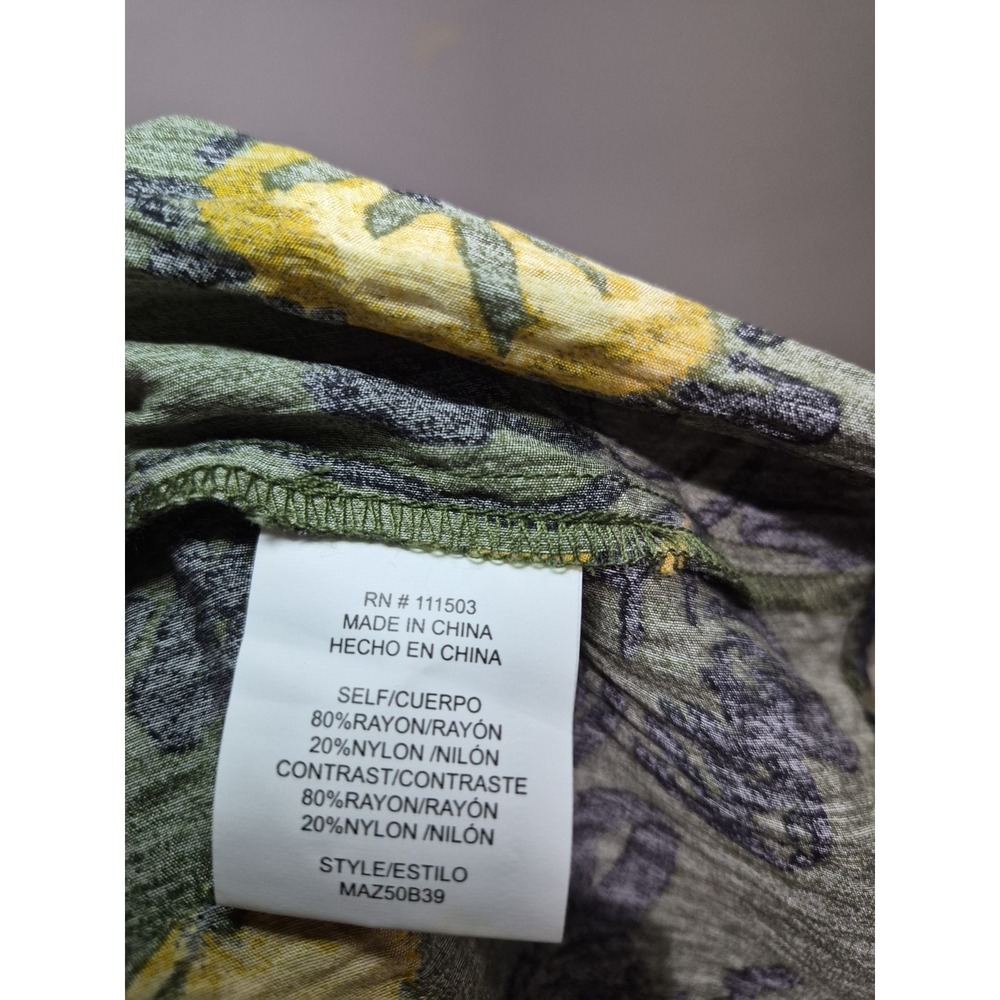 Figueroa & Flower Womens Blue Green Yellow Floral Maxi Dress Sz‎ Med Boho Artsy - Picture 8 of 8